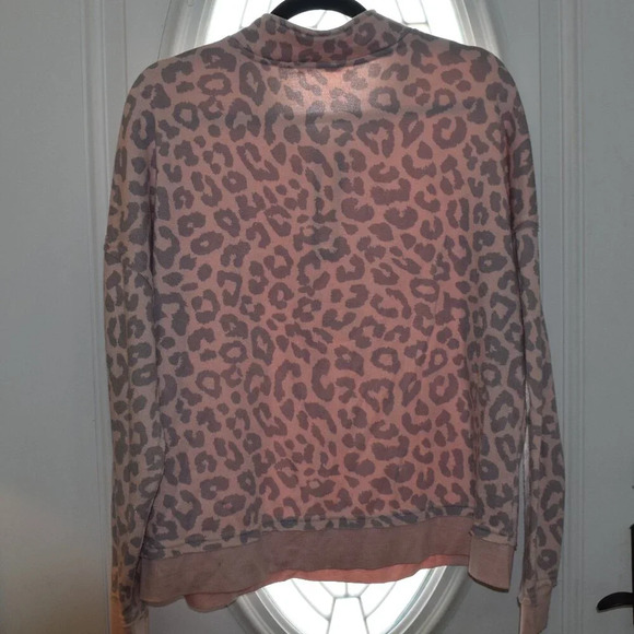 GRAYSON THREADS Women's Leopard Collard Sweatshirt Half Zip Size XXL - Picture 2 of 4